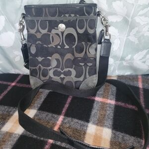 Coach Black and Gray Crossbody Bag